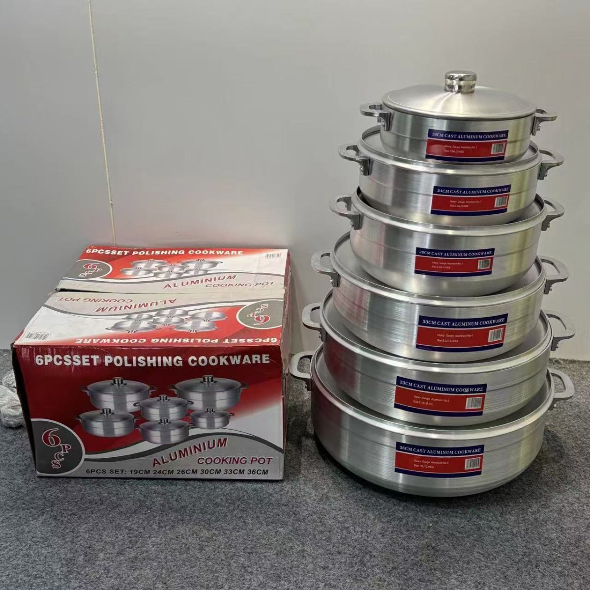 Heavy aluminum Pot 6 set