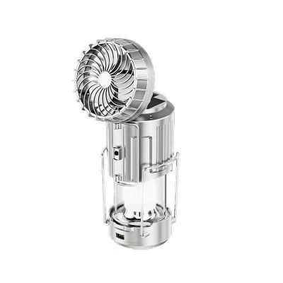 Solar chargeable lamp silver