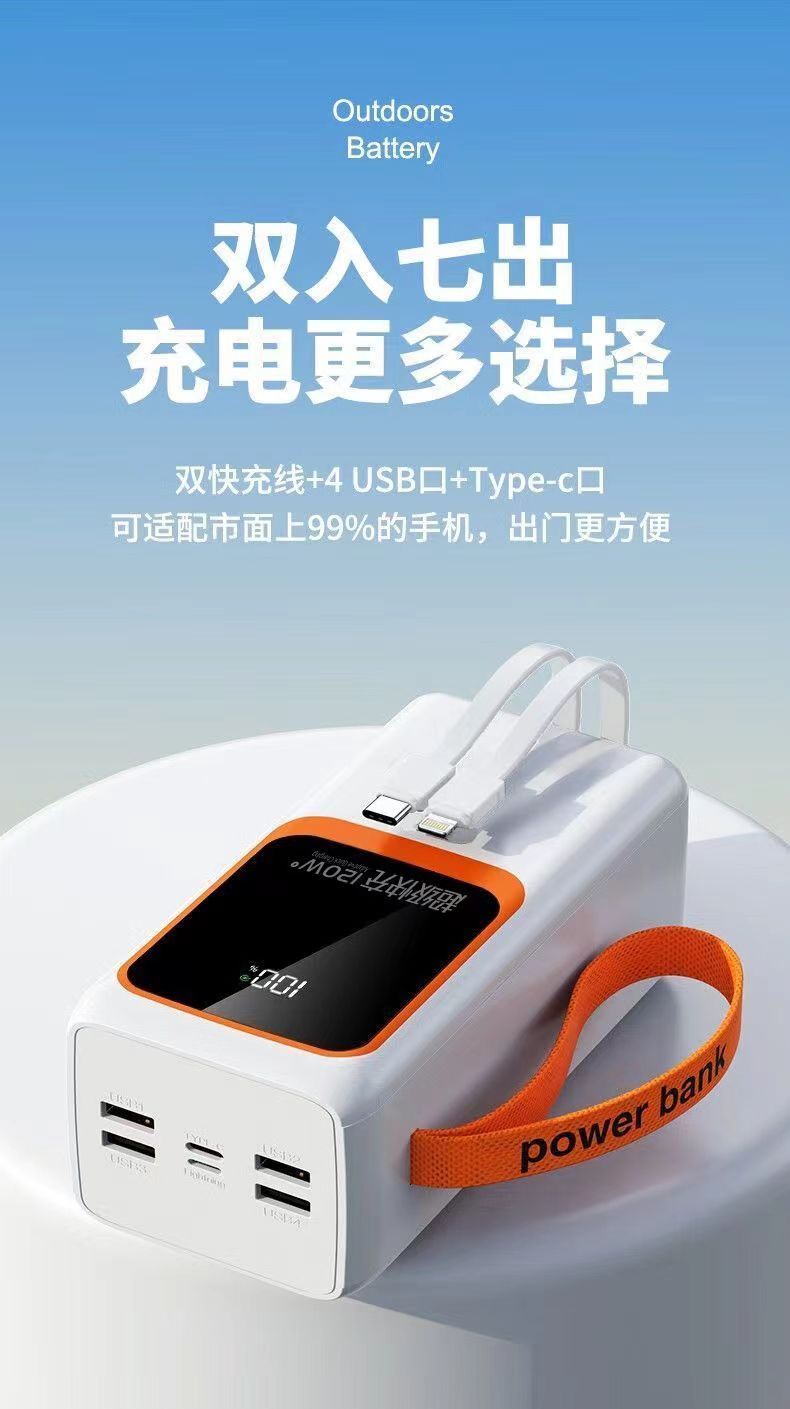 Color: white, Size: 100000mah
